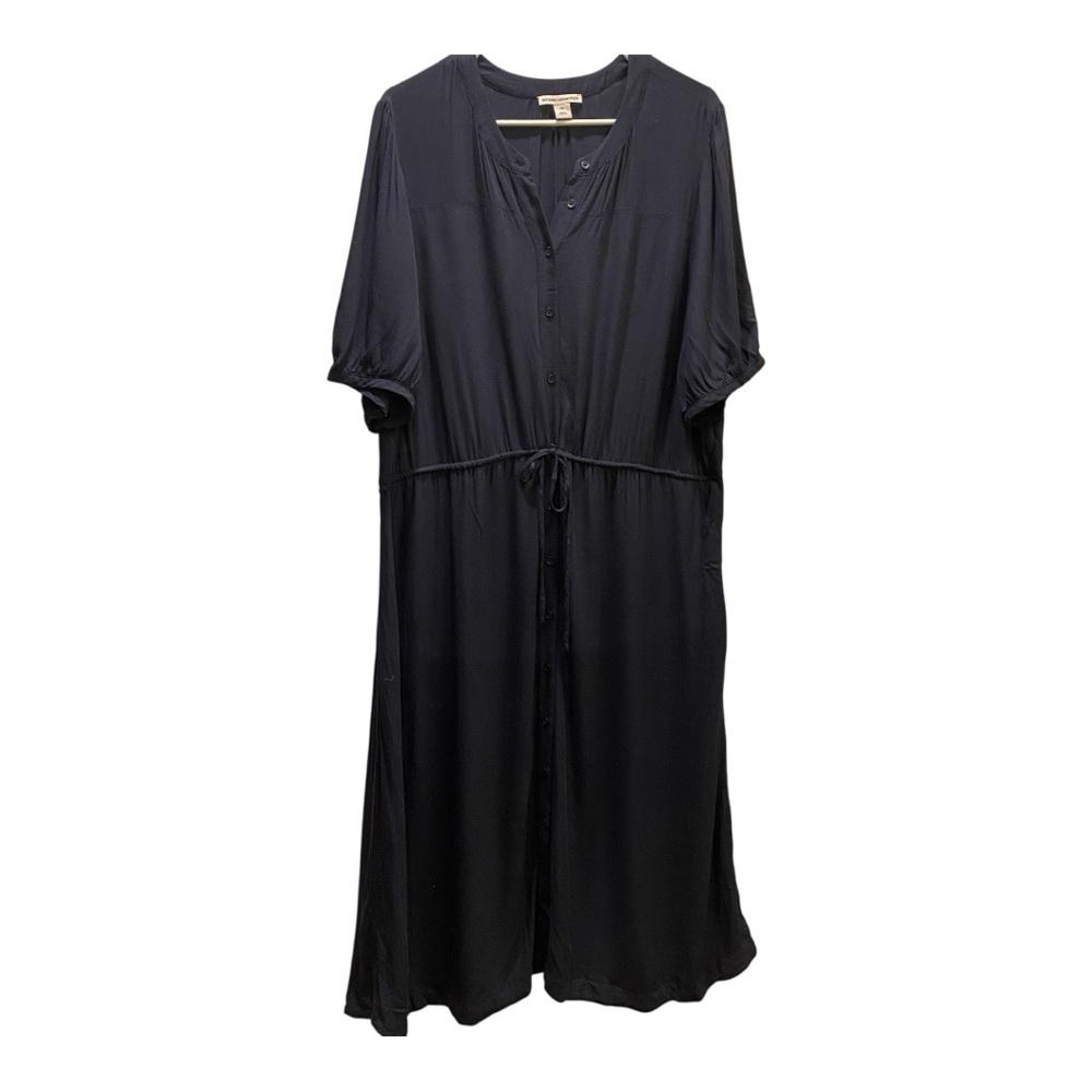 Amazon Essentials Dress With Tie Navy Short Sleeve Women’s Size XXL